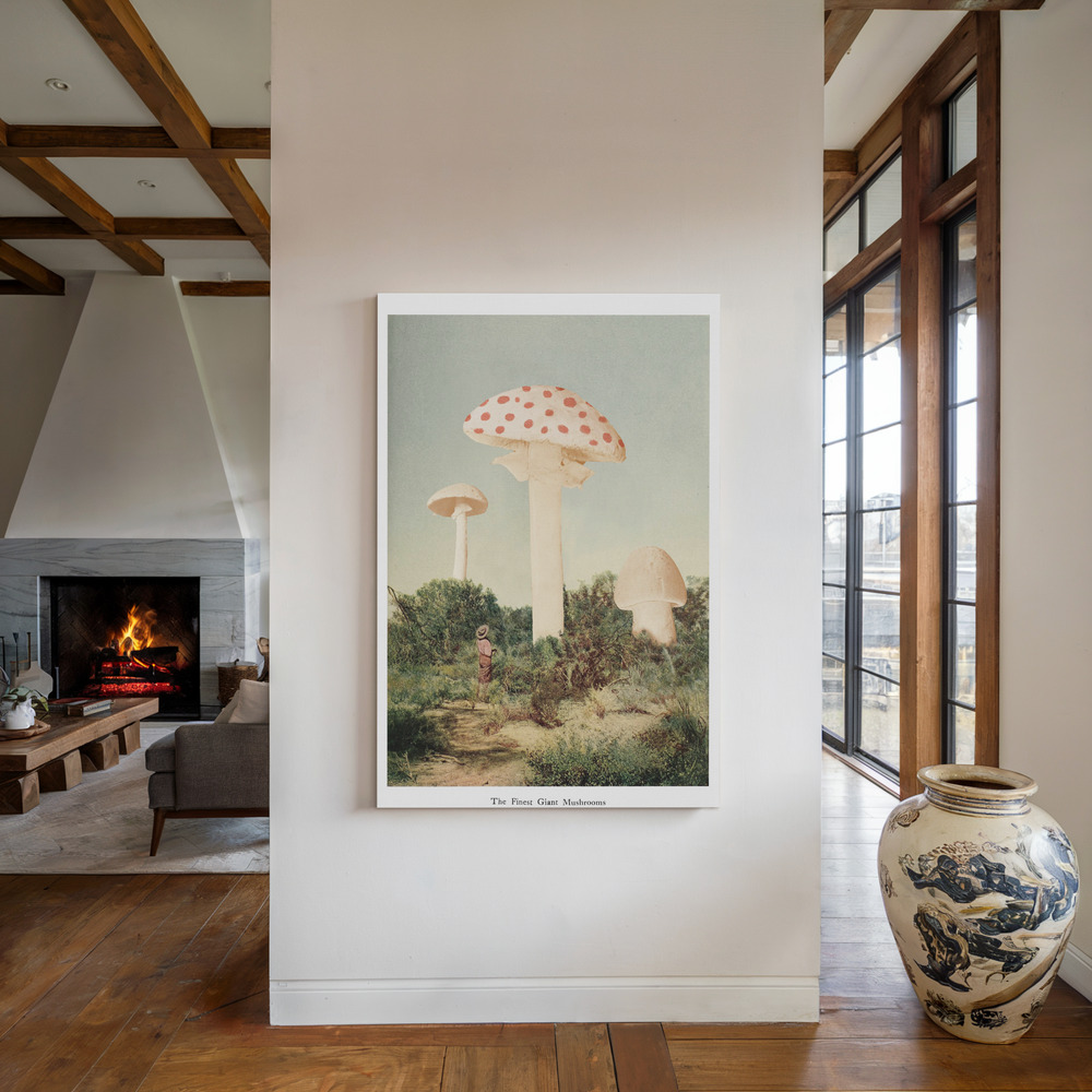 Toile - The Finest Giant Mushroom au coin du feu