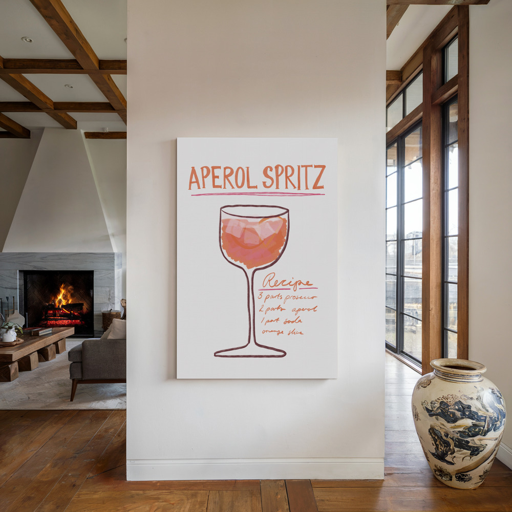 Toile - Aperol Spritz au coin du feu