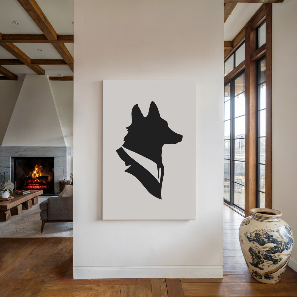 Toile - Monsieur Renard au coin du feu