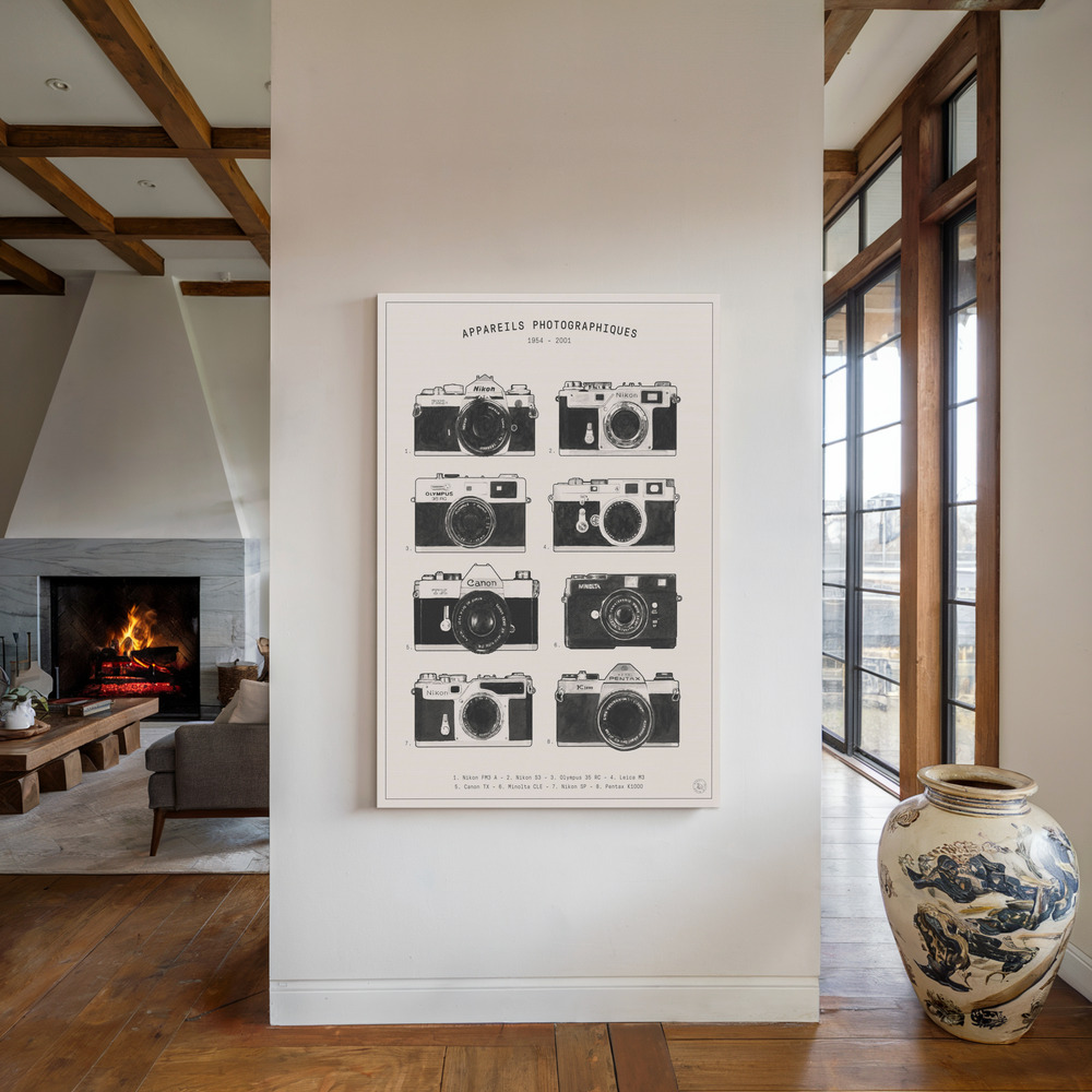 Toile - Appareils Photographiques au coin du feu