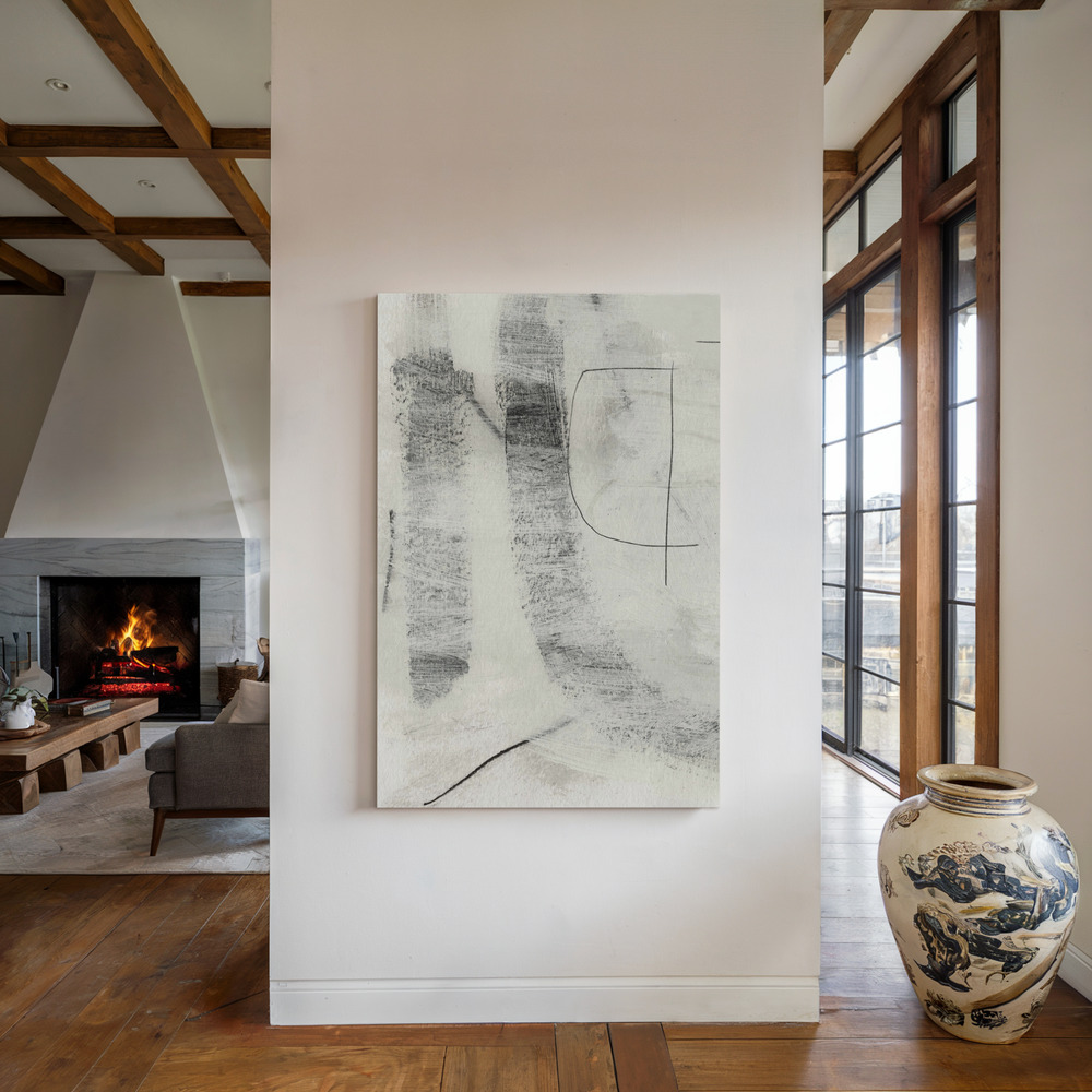 Canvas print - Real No1 by the fireplace
