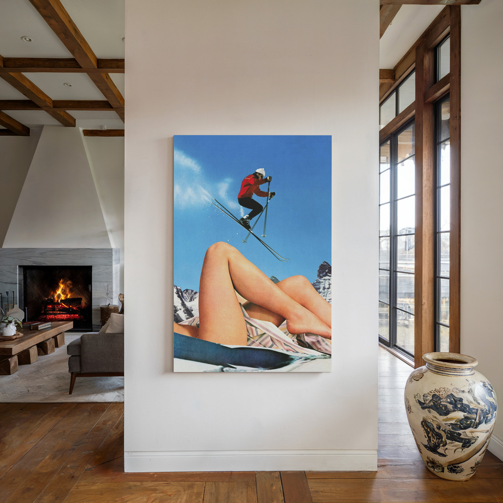 Lienzo - The Big Jump junto a la chimenea