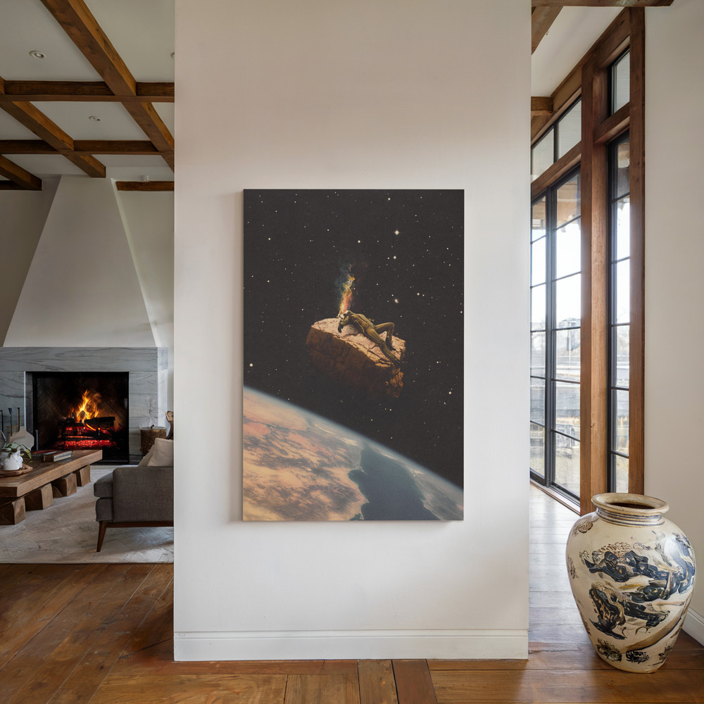 Canvas schilderi - Surrender bij de open haard