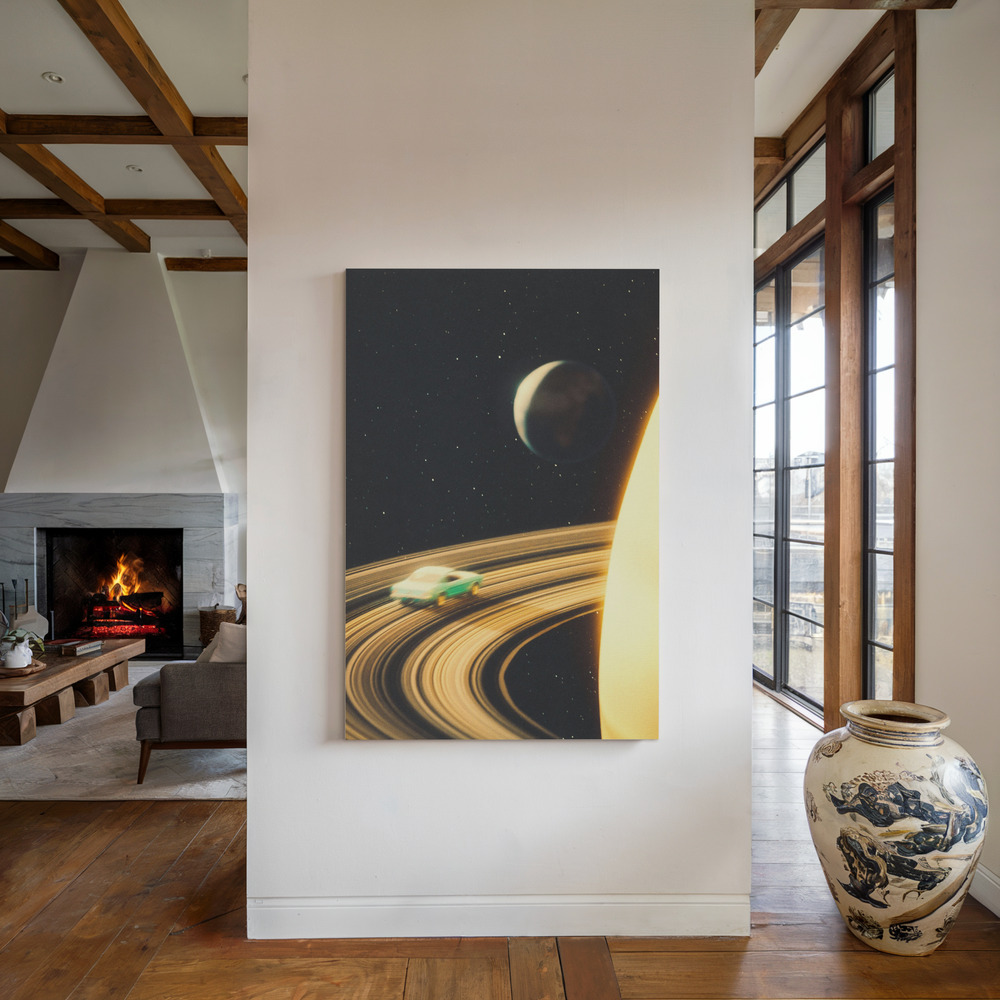 Canvas print - Saturn Highway by the fireplace