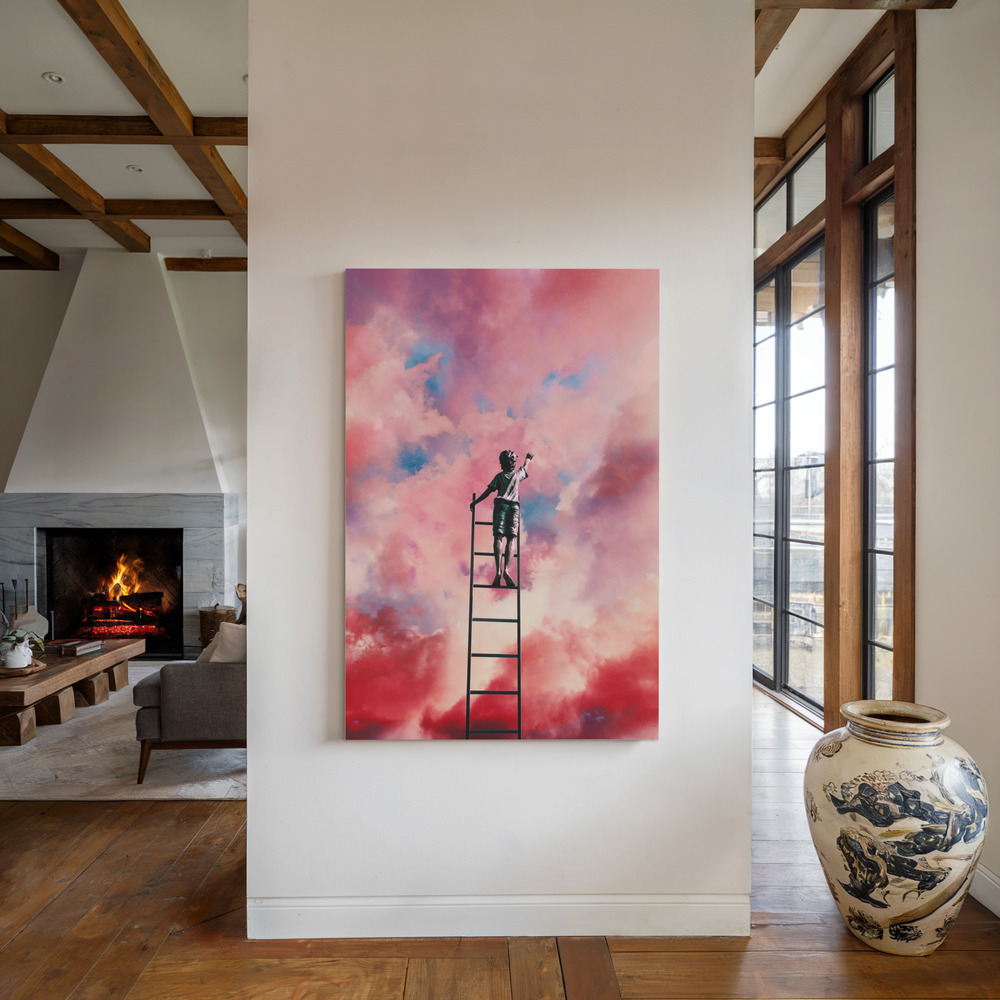 Lienzo - Cloud Painter junto a la chimenea