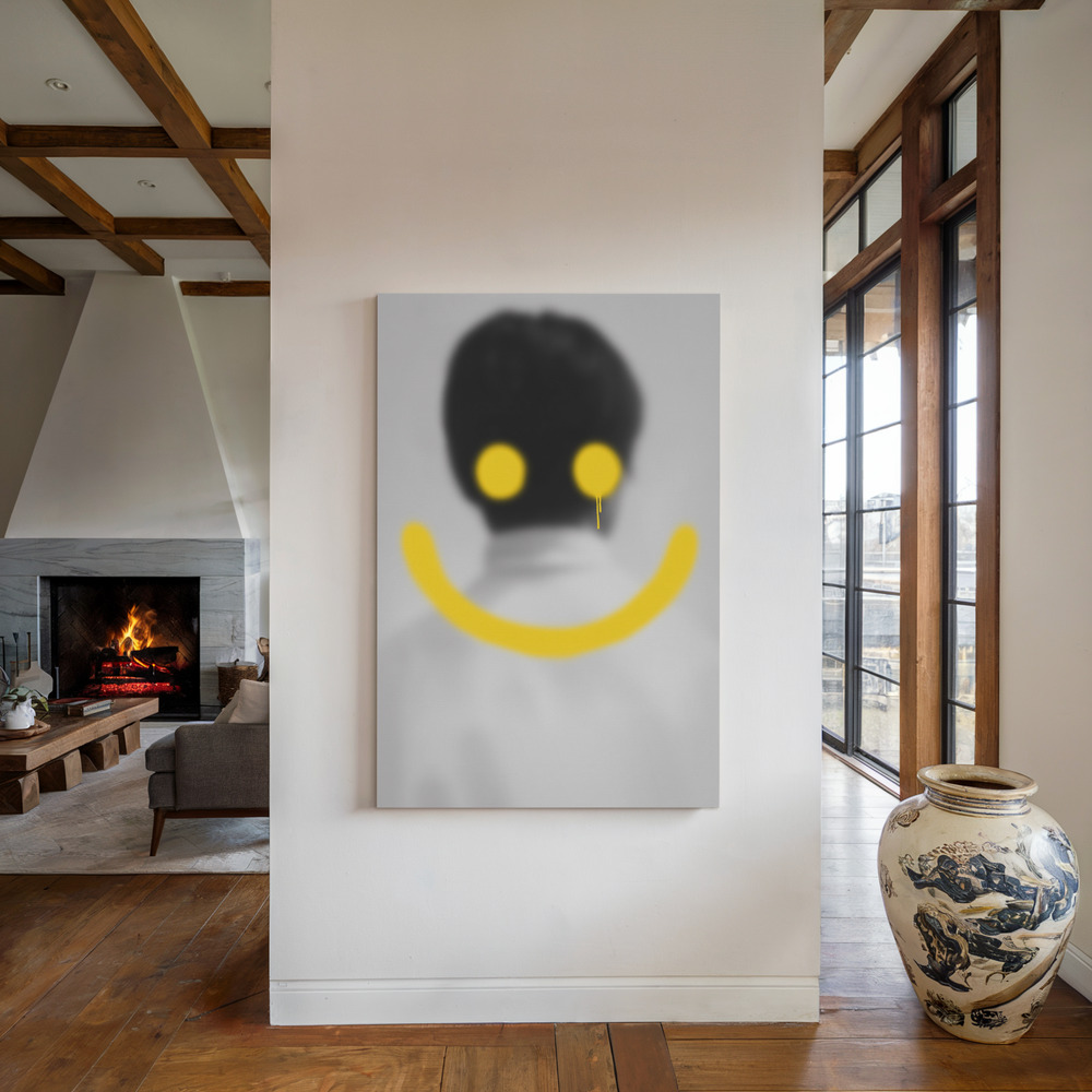 Toile - Smile au coin du feu