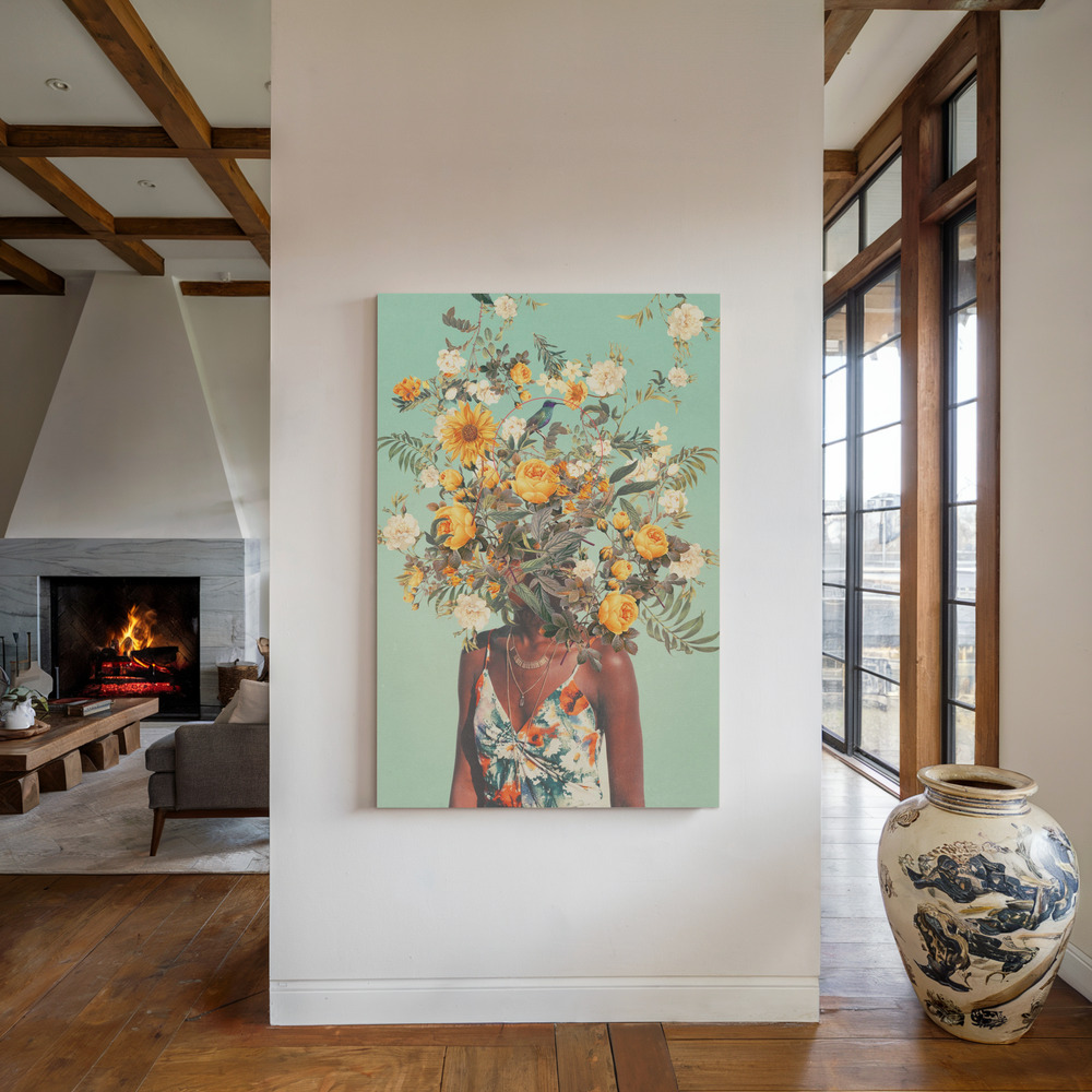 Canvas print - You Loved Me a Thousand Summers Ago by the fireplace