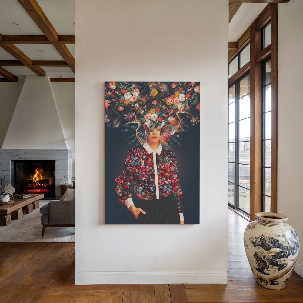 Canvas print - Your Head Was Full of Colours That Had No Names by the fireplace