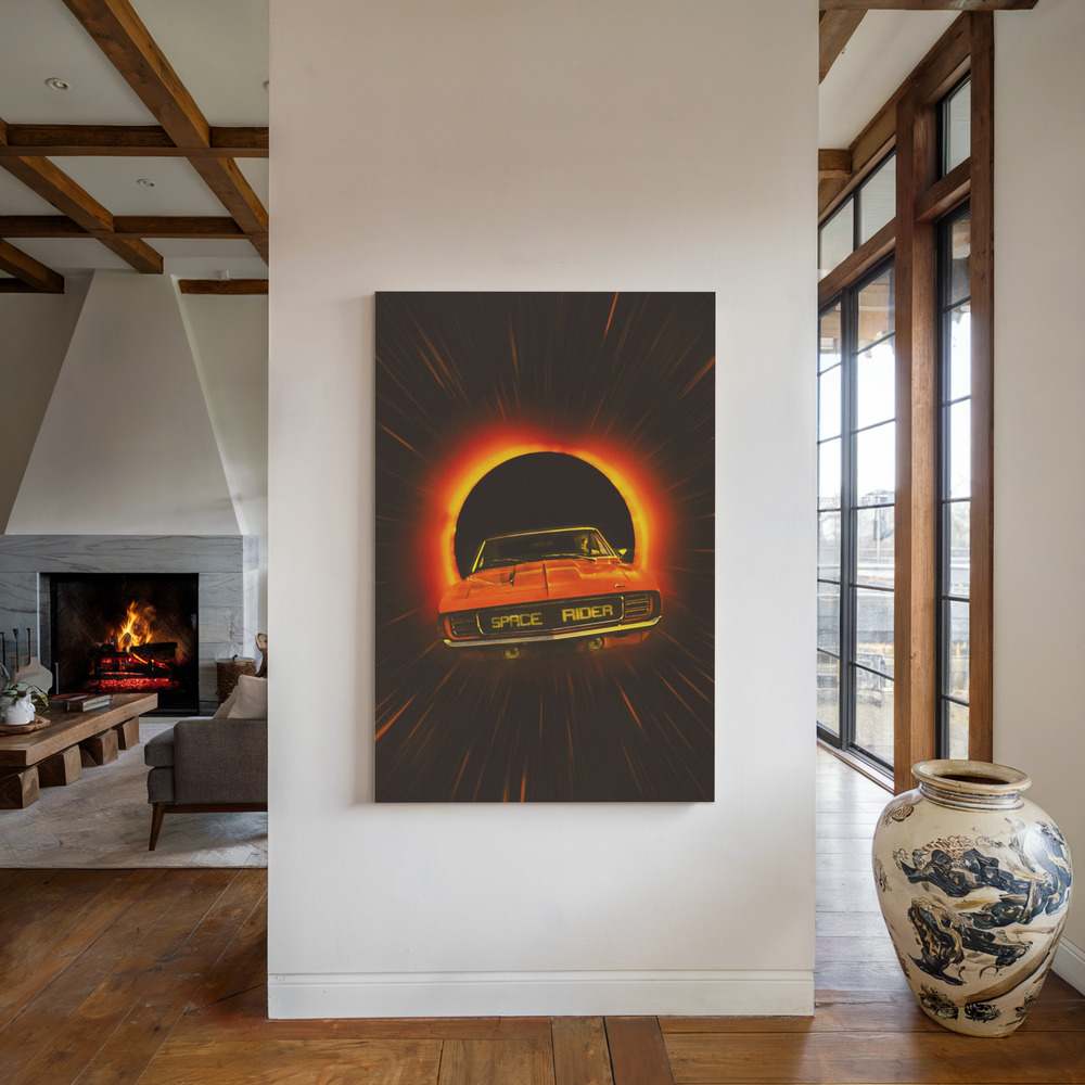 Stampe su tela - The Space Rider accanto al camino
