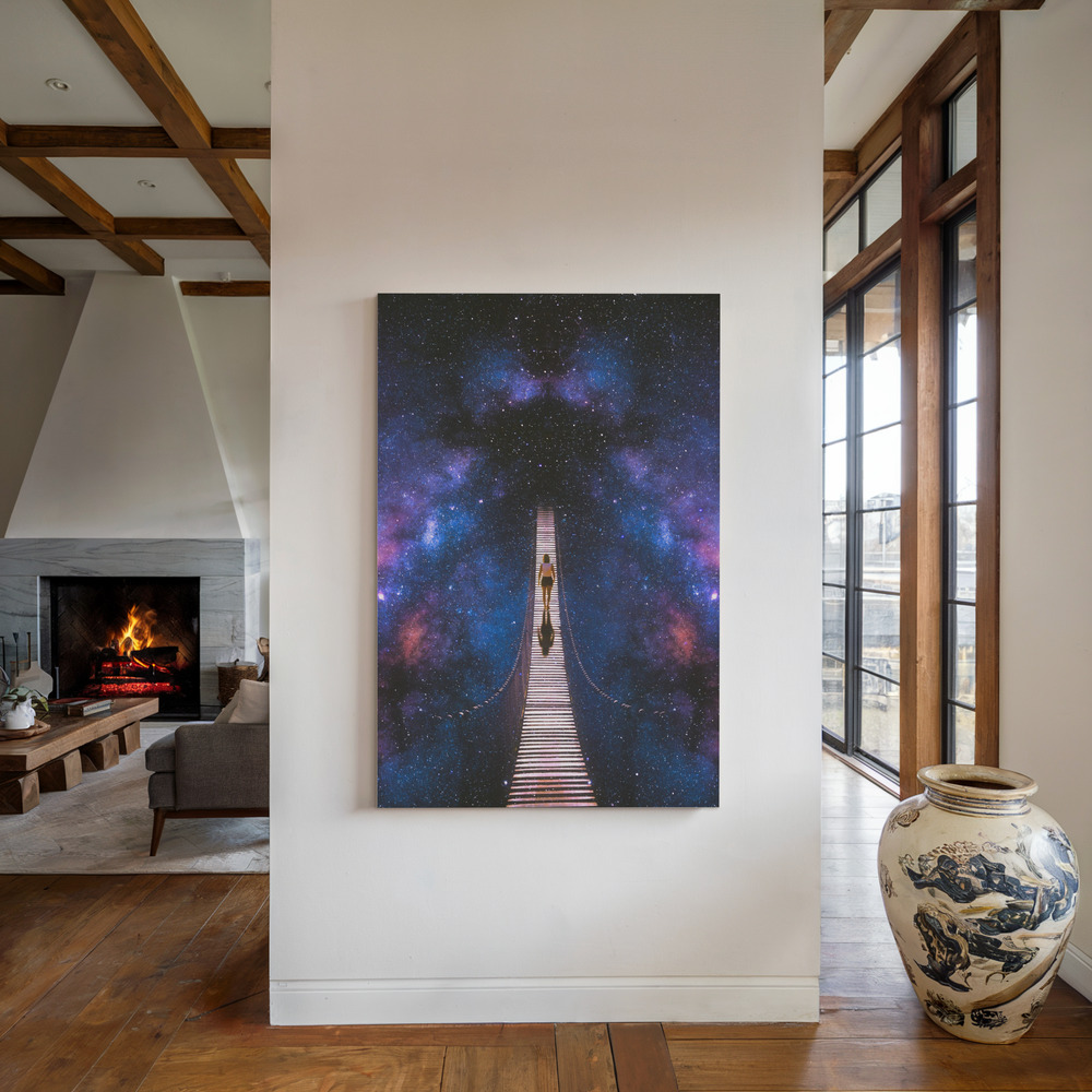 Lienzo - Infinity junto a la chimenea