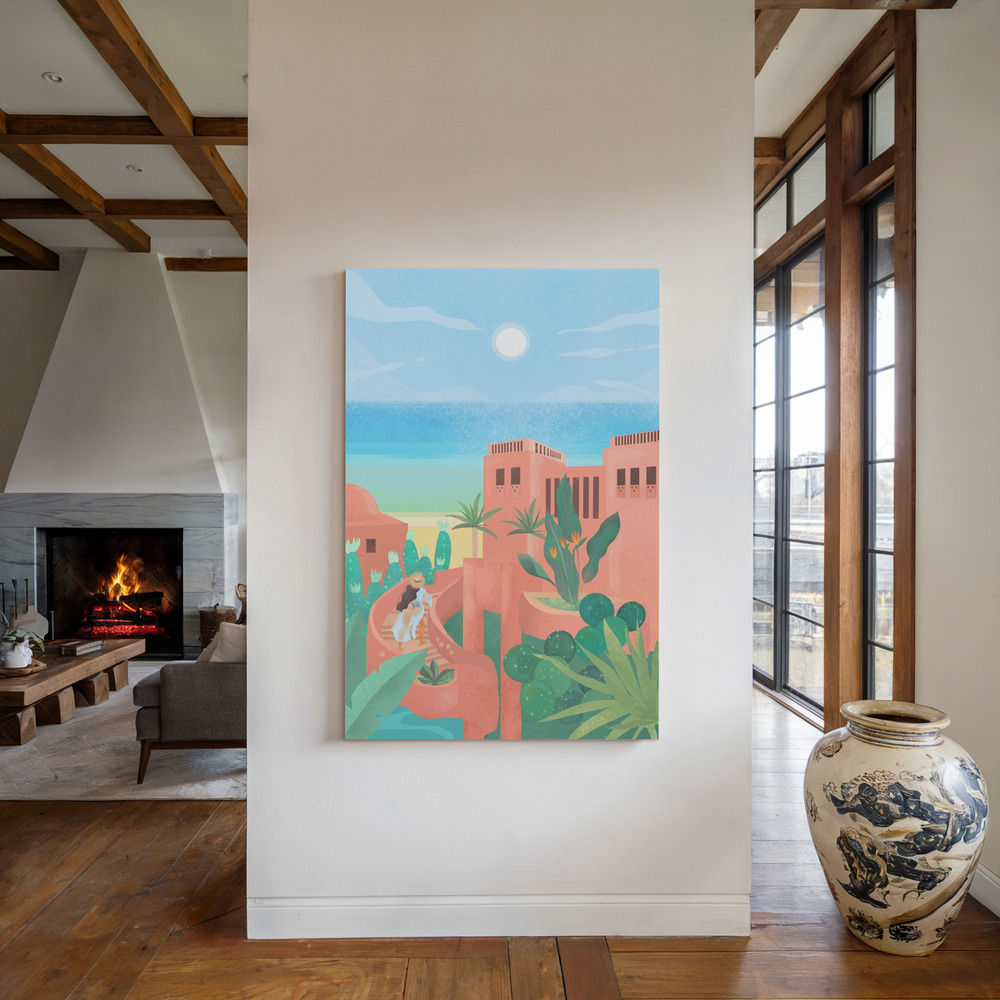 Leinwandbild - Canary Islands am Kamin