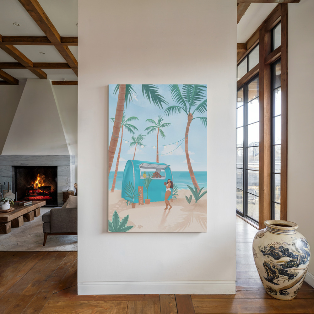 Toile - Summer au coin du feu