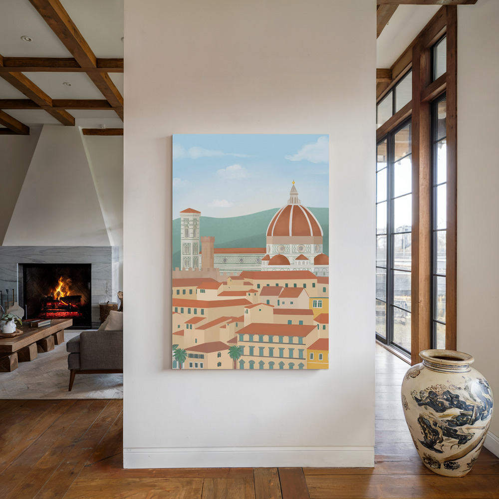 Toile - Florence au coin du feu