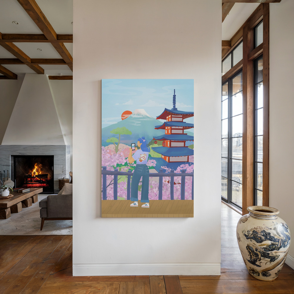 Toile - Japan au coin du feu