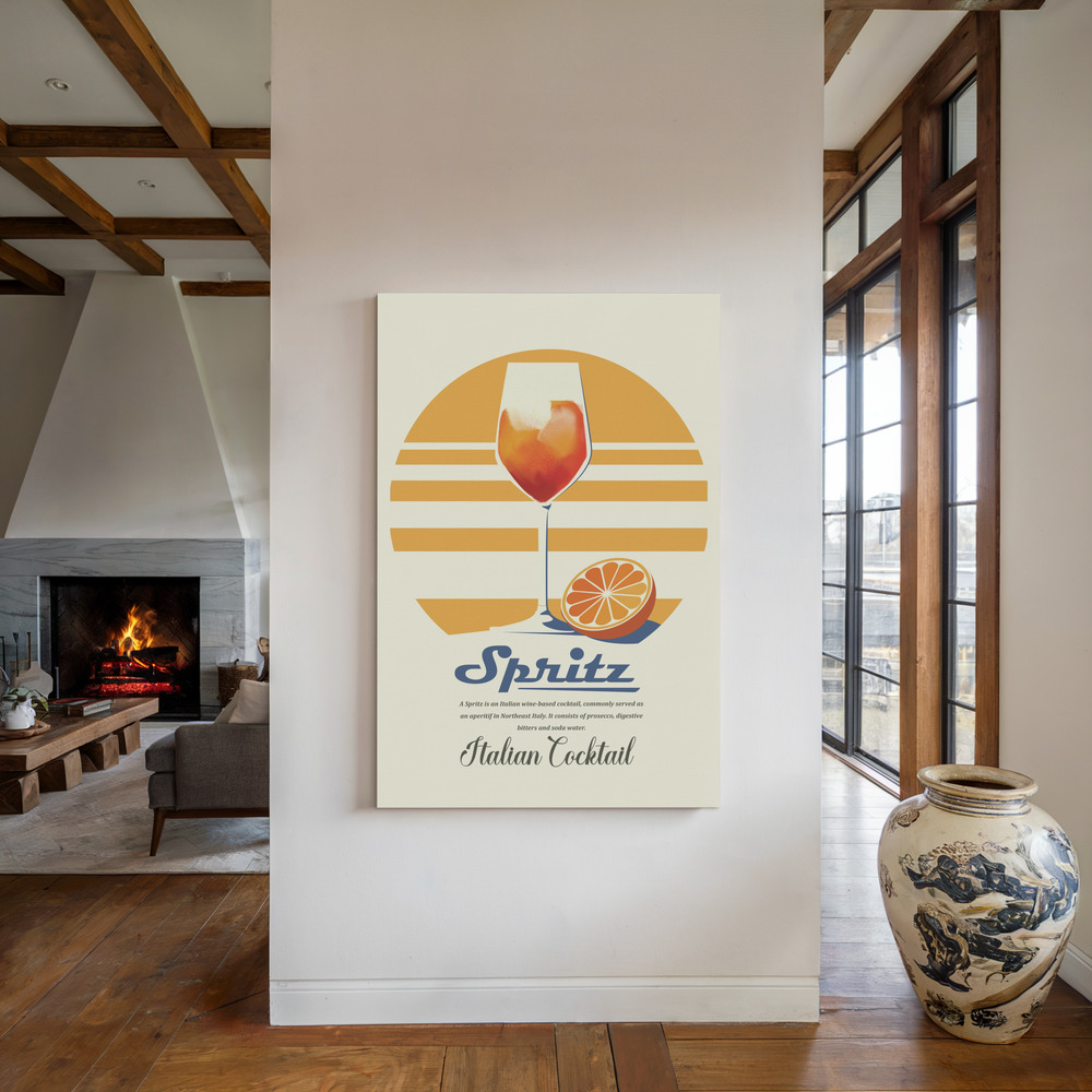 Stampe su tela - Spritz summer print accanto al camino