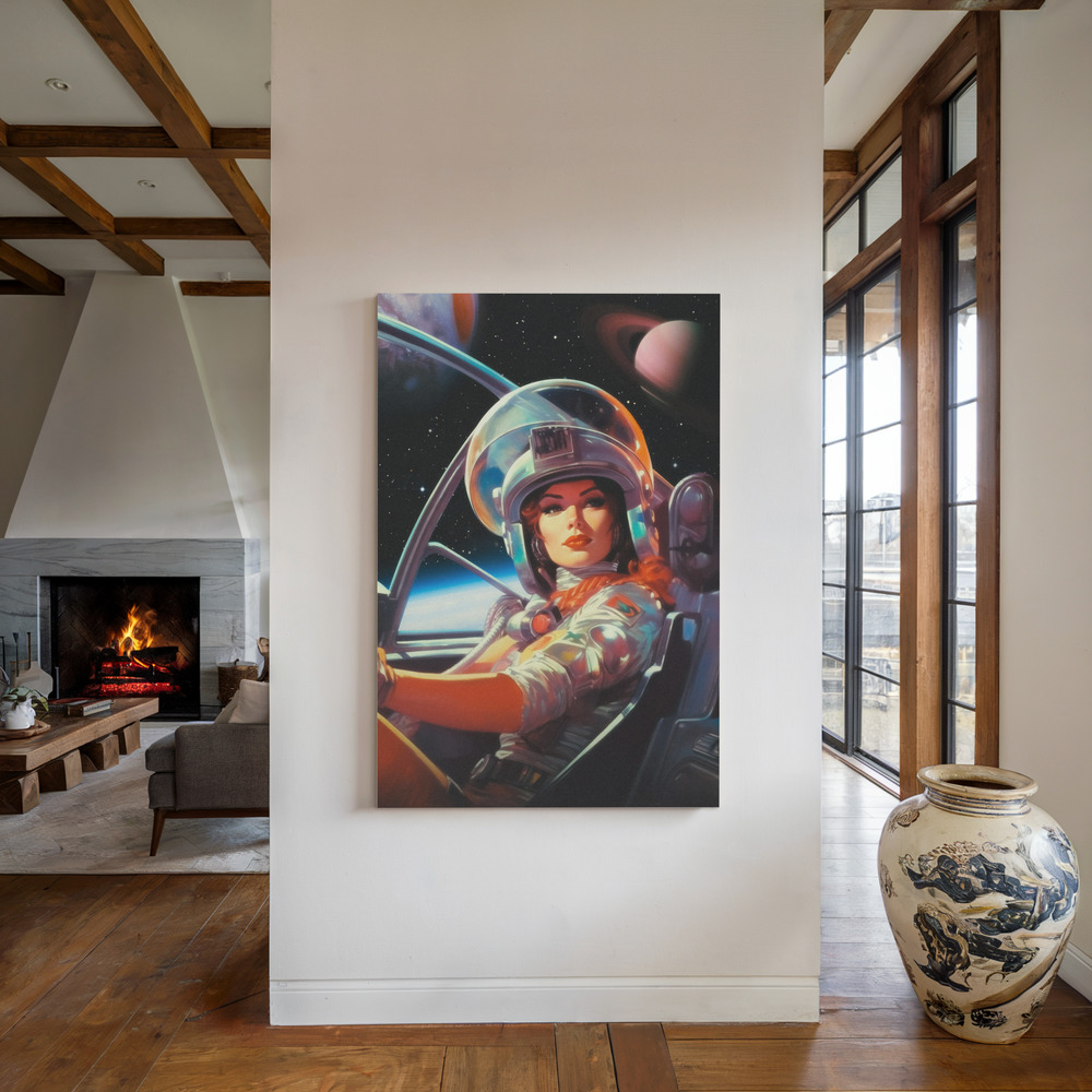 Canvas print - Next Stop Mars by the fireplace