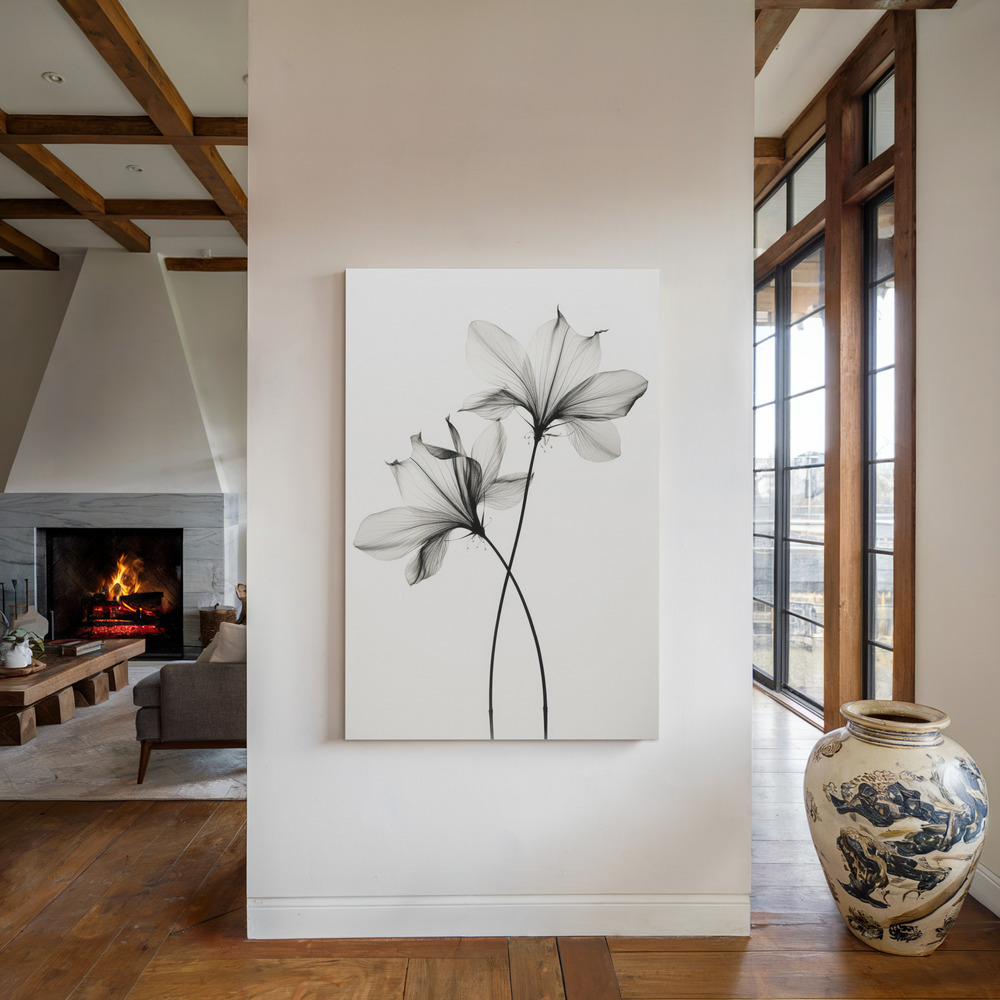 Canvas print - Transparent Botanic No 6 by the fireplace
