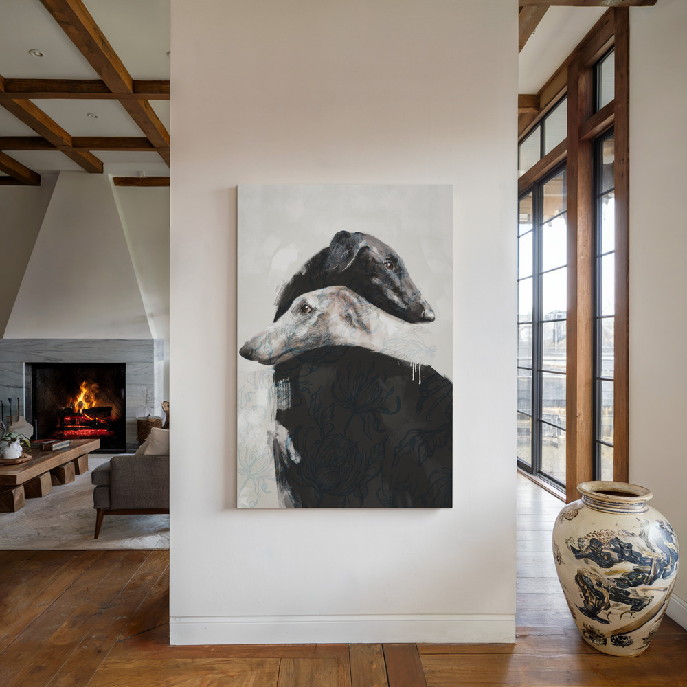 Canvas schilderi - At All Times III bij de open haard