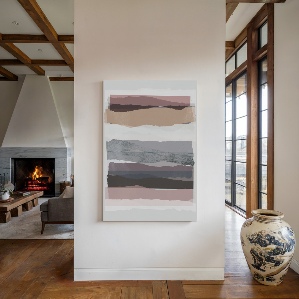 Canvas print - Pieces 16 by the fireplace