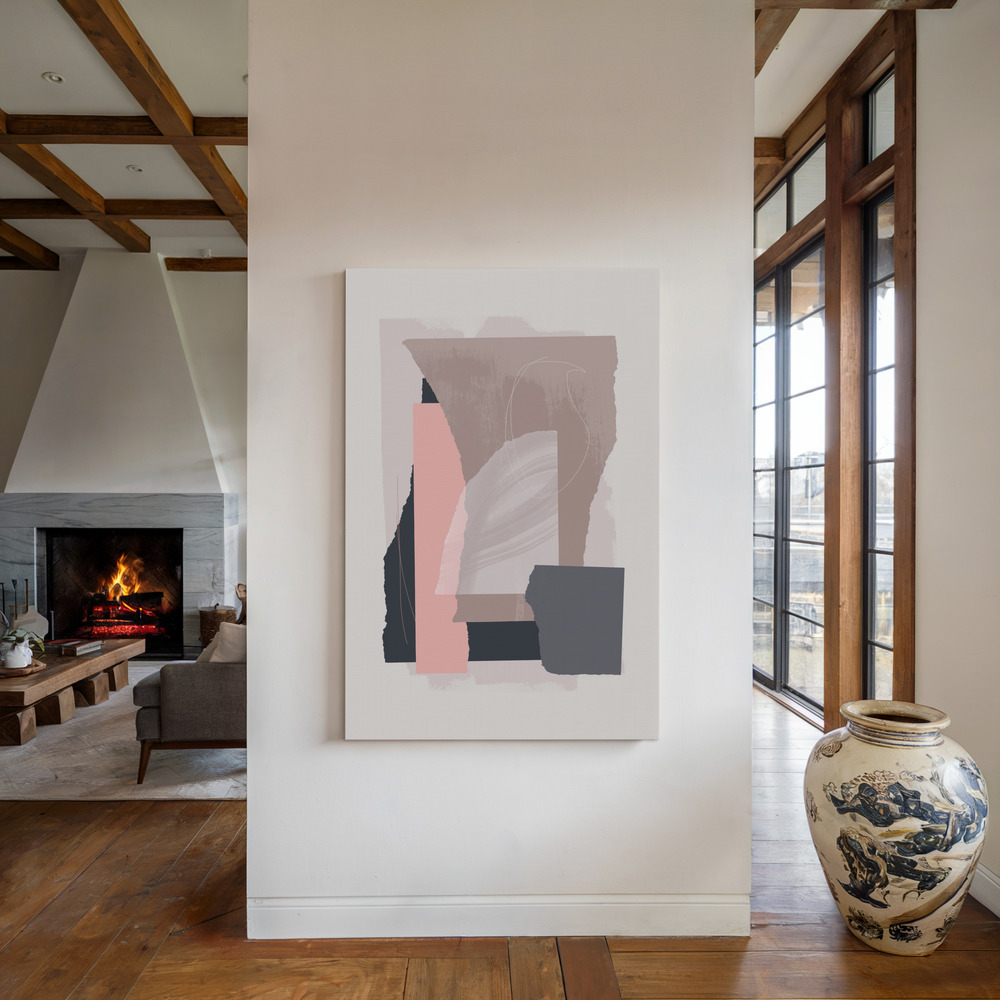 Canvas print - Pieces 15 by the fireplace