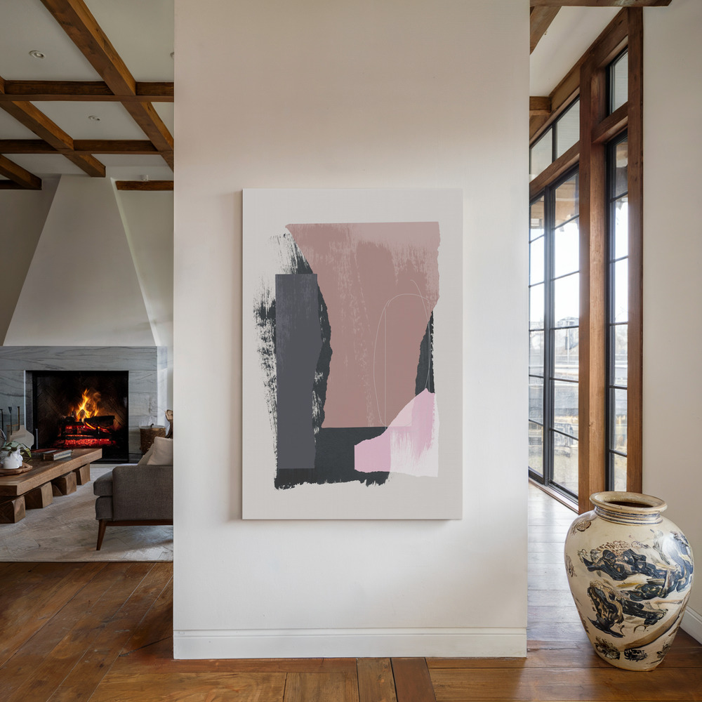 Canvas print - Pieces 14 by the fireplace