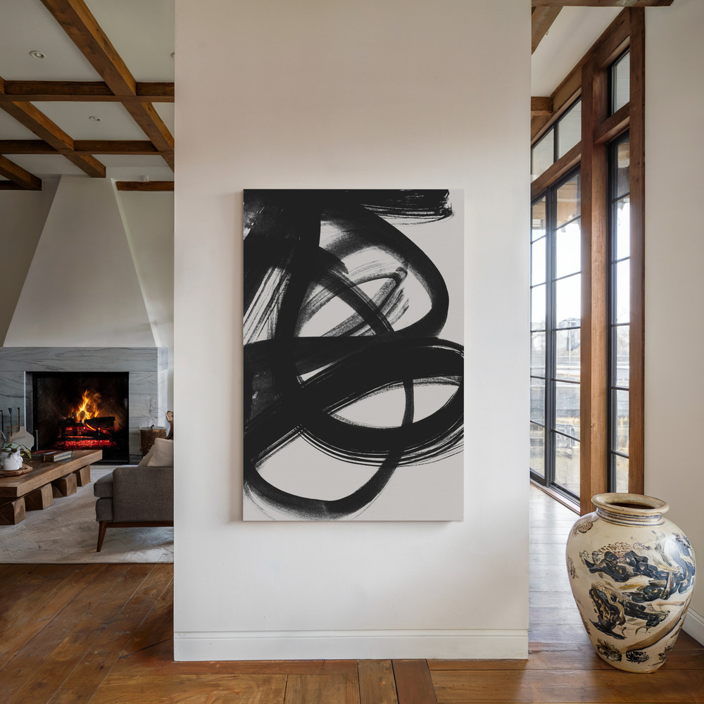Toile - Abstract Brush Strokes 5 A1 au coin du feu