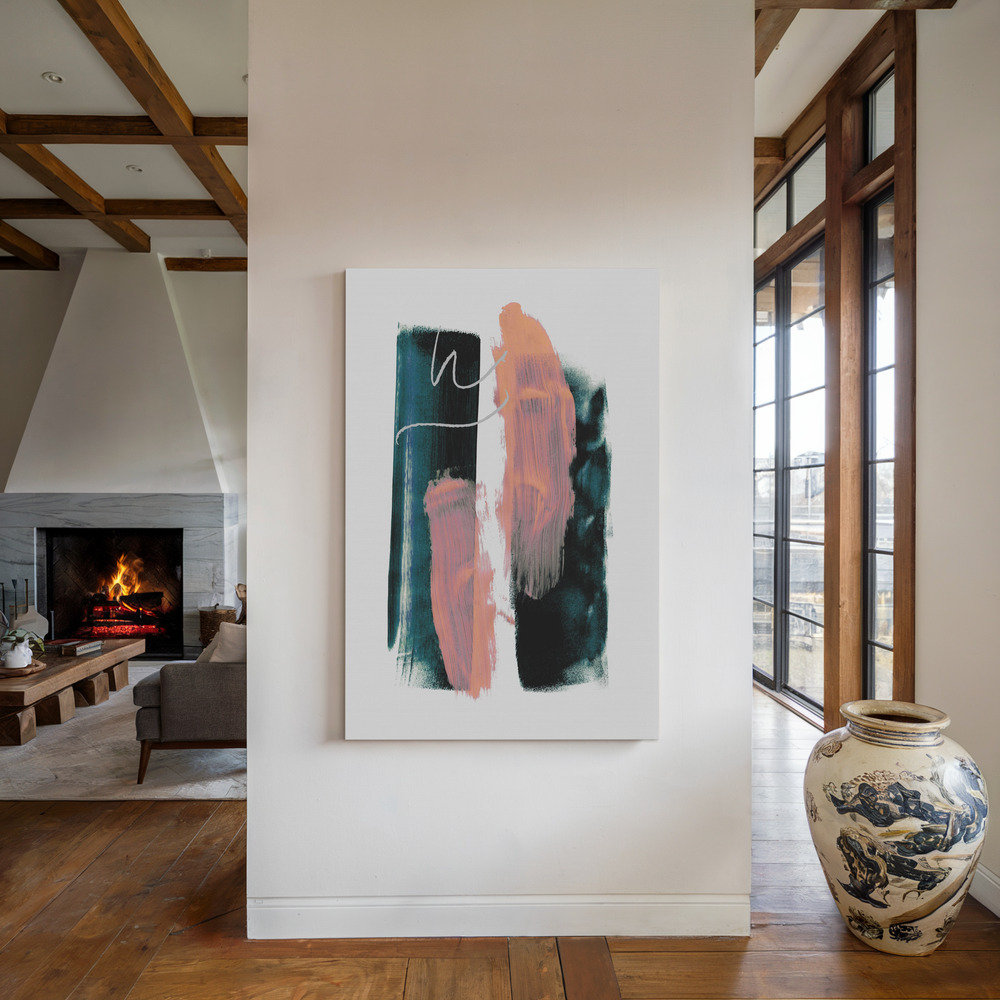 Canvas print - Abstract Brush Strokes 3x A1 by the fireplace