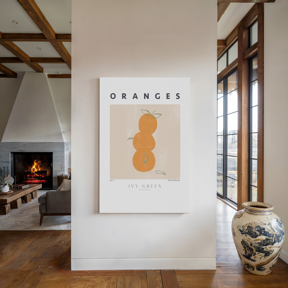 Canvastavla Oranges - Tavla vid den öppna spisen