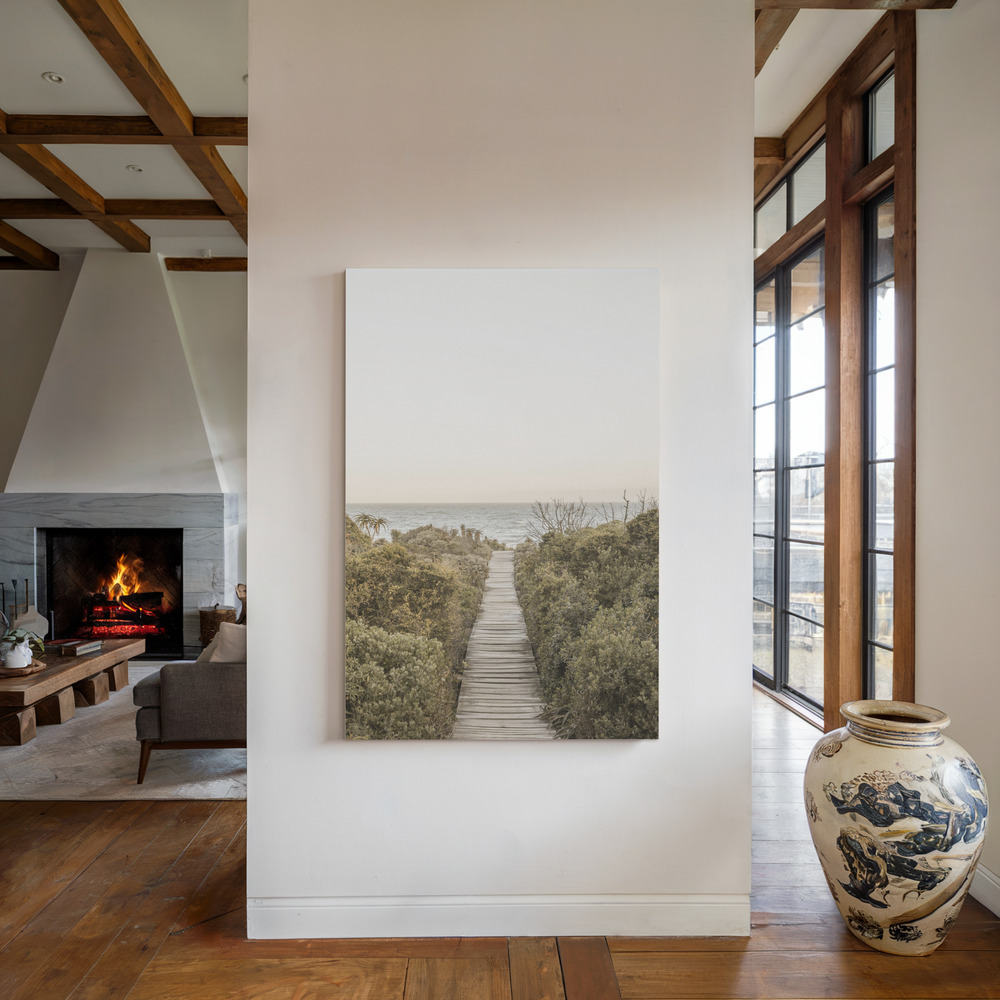 Lienzo - Boardwalk junto a la chimenea