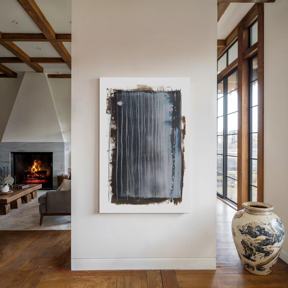 Canvas print - Difference by the fireplace