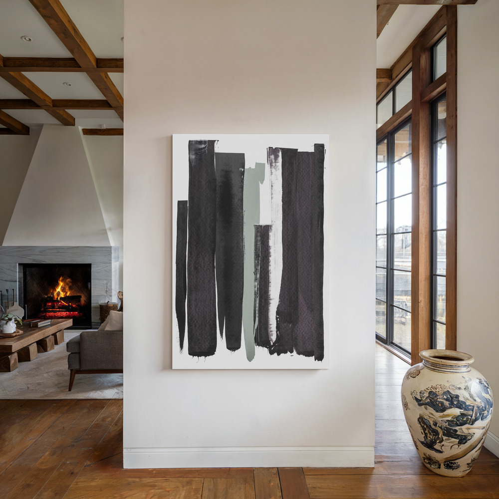 Canvas print - Elemental by the fireplace