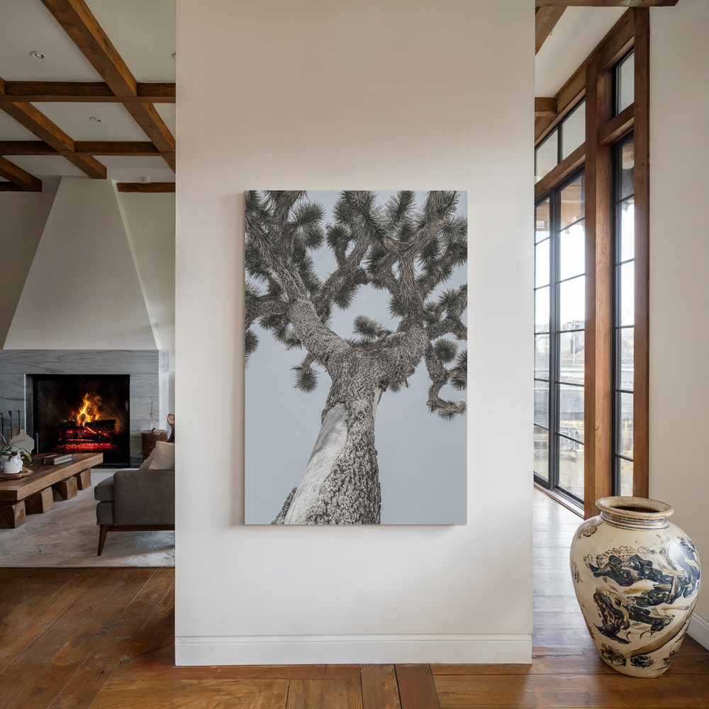 Canvas schilderi - Joshua bij de open haard