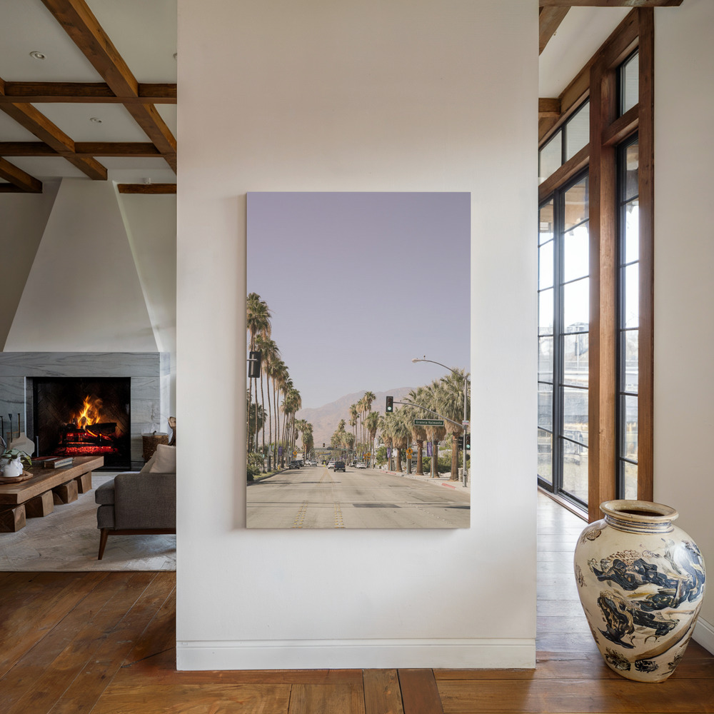 Lienzo - Palm Spring junto a la chimenea