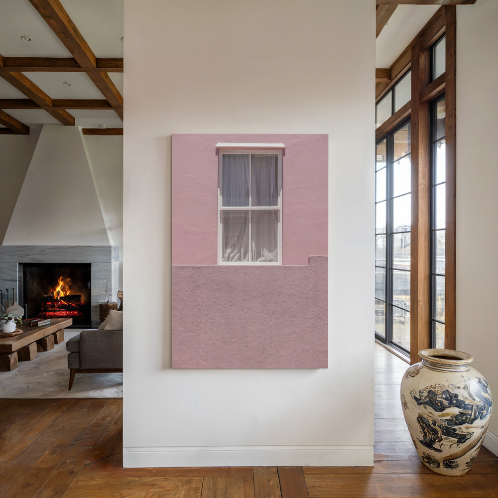 Toile - Pink Wall au coin du feu