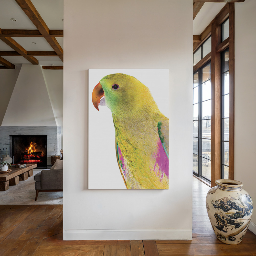 Lienzo - Polly junto a la chimenea
