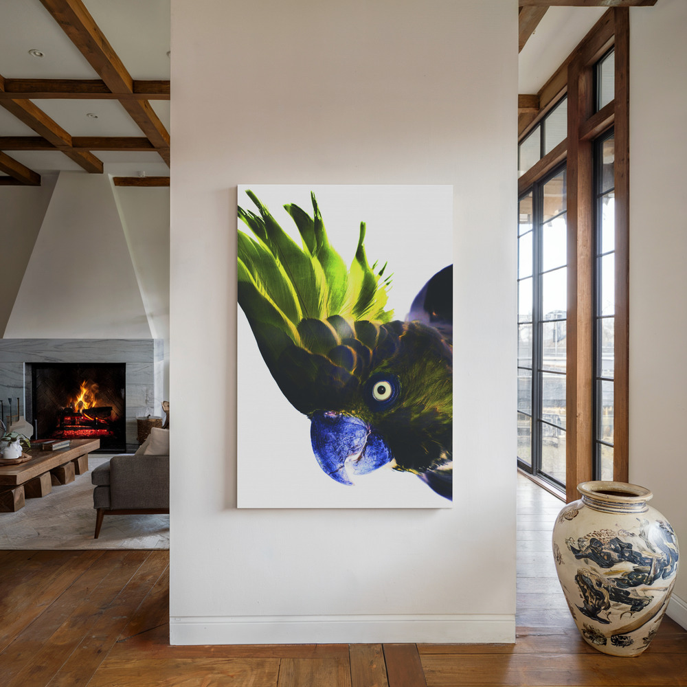 Canvas print - Punk Rocker by the fireplace