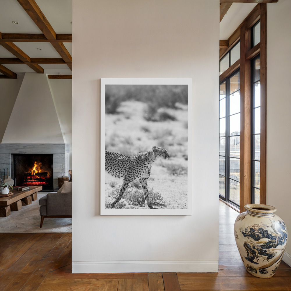 Canvas print - Safari Katjpg by the fireplace