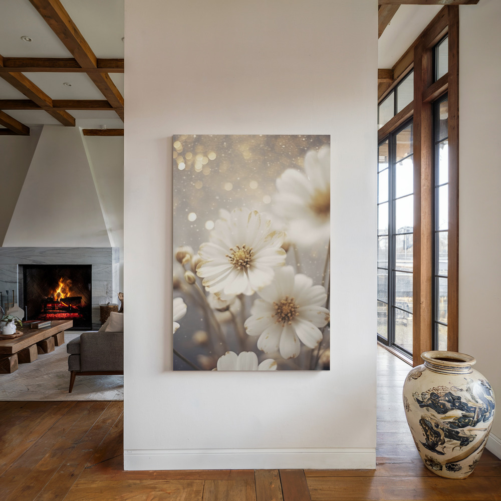 Toile - Pastel Flowers No 3 au coin du feu