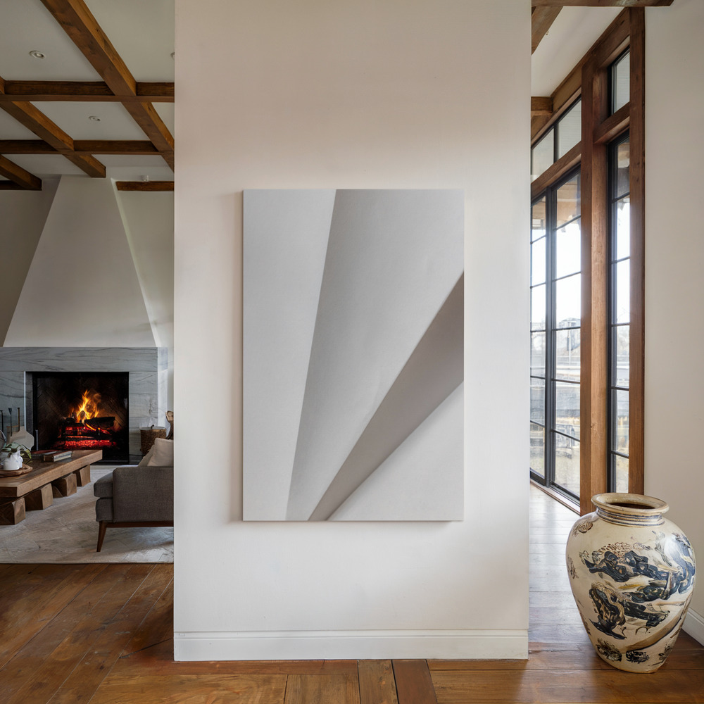 Canvas print - Paper Studies 20 by the fireplace