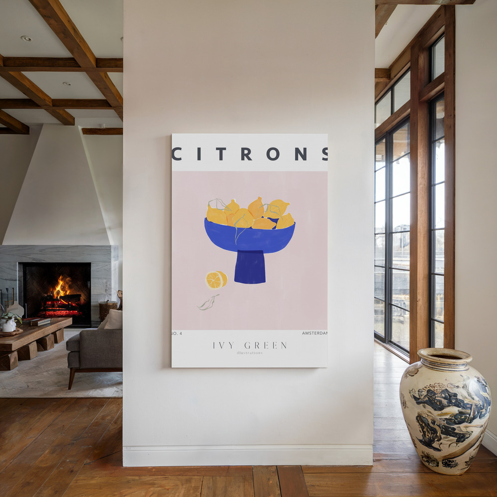 Toile - Lemons au coin du feu
