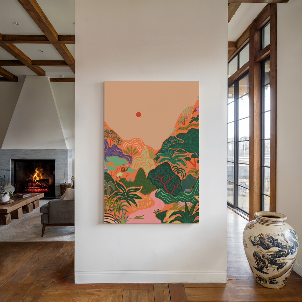Lienzo - Hidden Paradise No2 junto a la chimenea