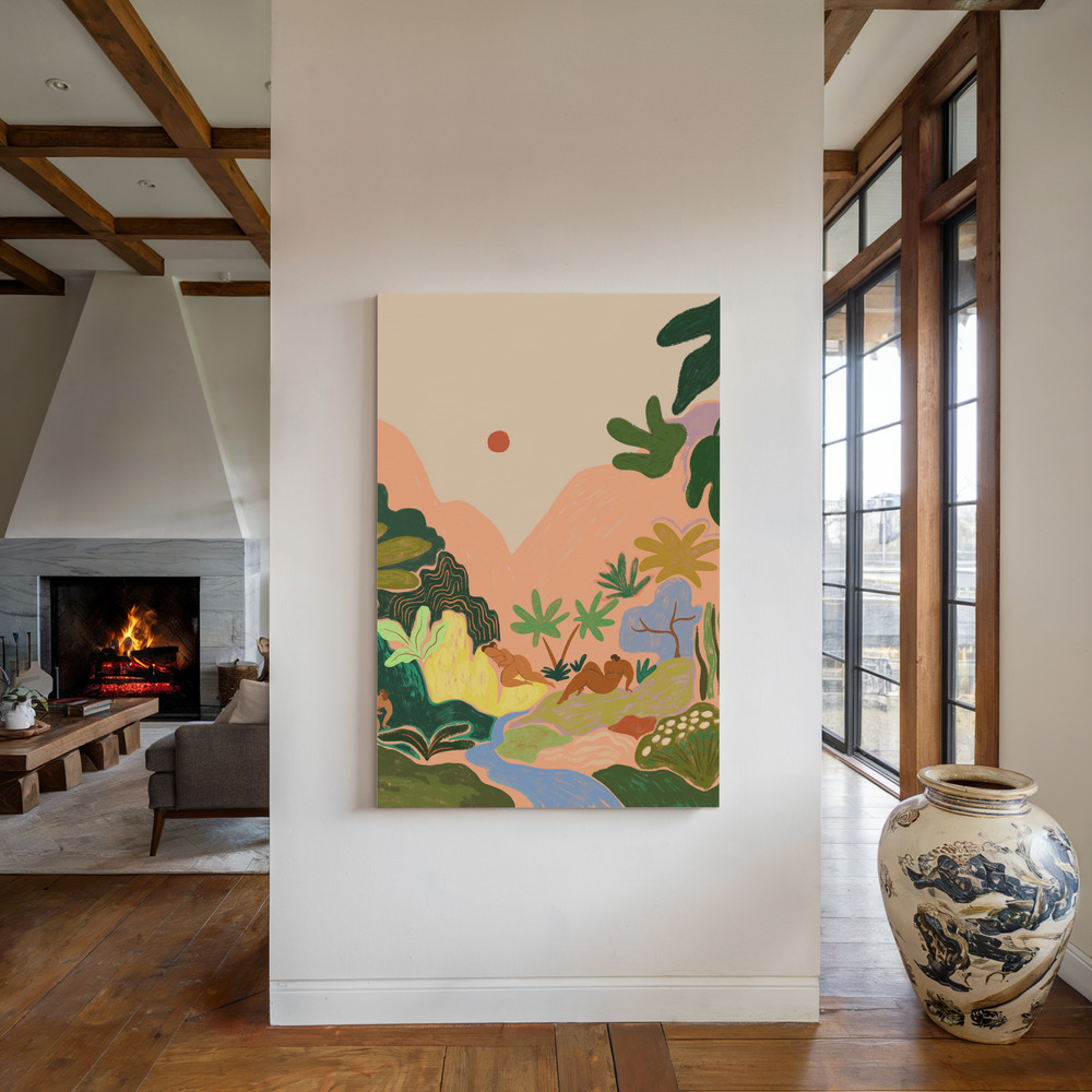 Lienzo - Lost In Paradise No2 junto a la chimenea