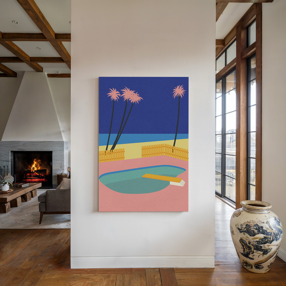 Toile - Malibu Beach au coin du feu