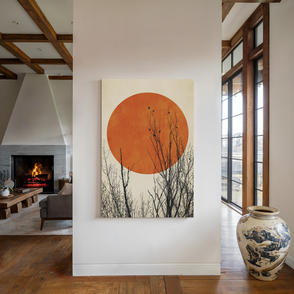 Toile - Winter Glow au coin du feu