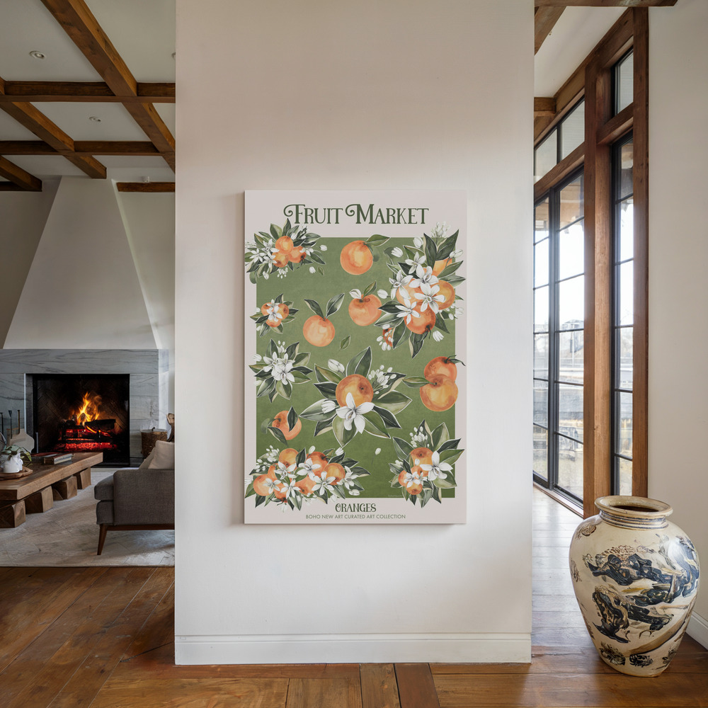 Leinwandbild - Ratio 4x5 Print By Bohonewart Copy 6 am Kamin