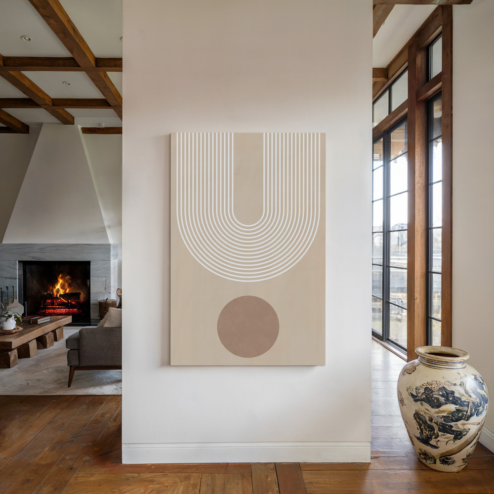 Toile - Beige Arc Affiche - No.3 au coin du feu