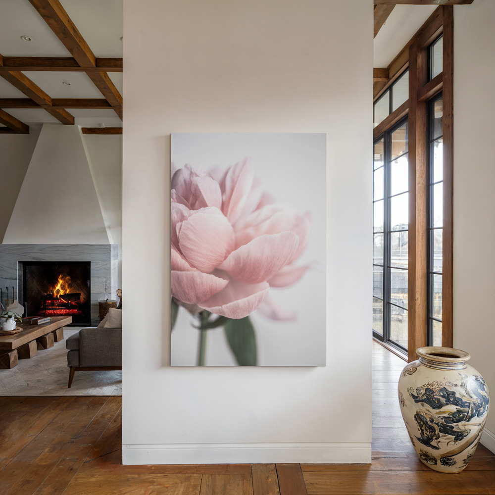 Canvas print - Peony 3 by the fireplace