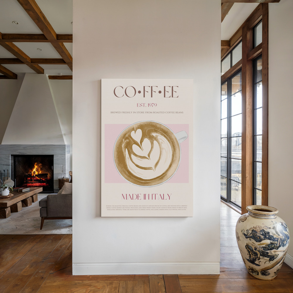 Toile - Coffee Print au coin du feu