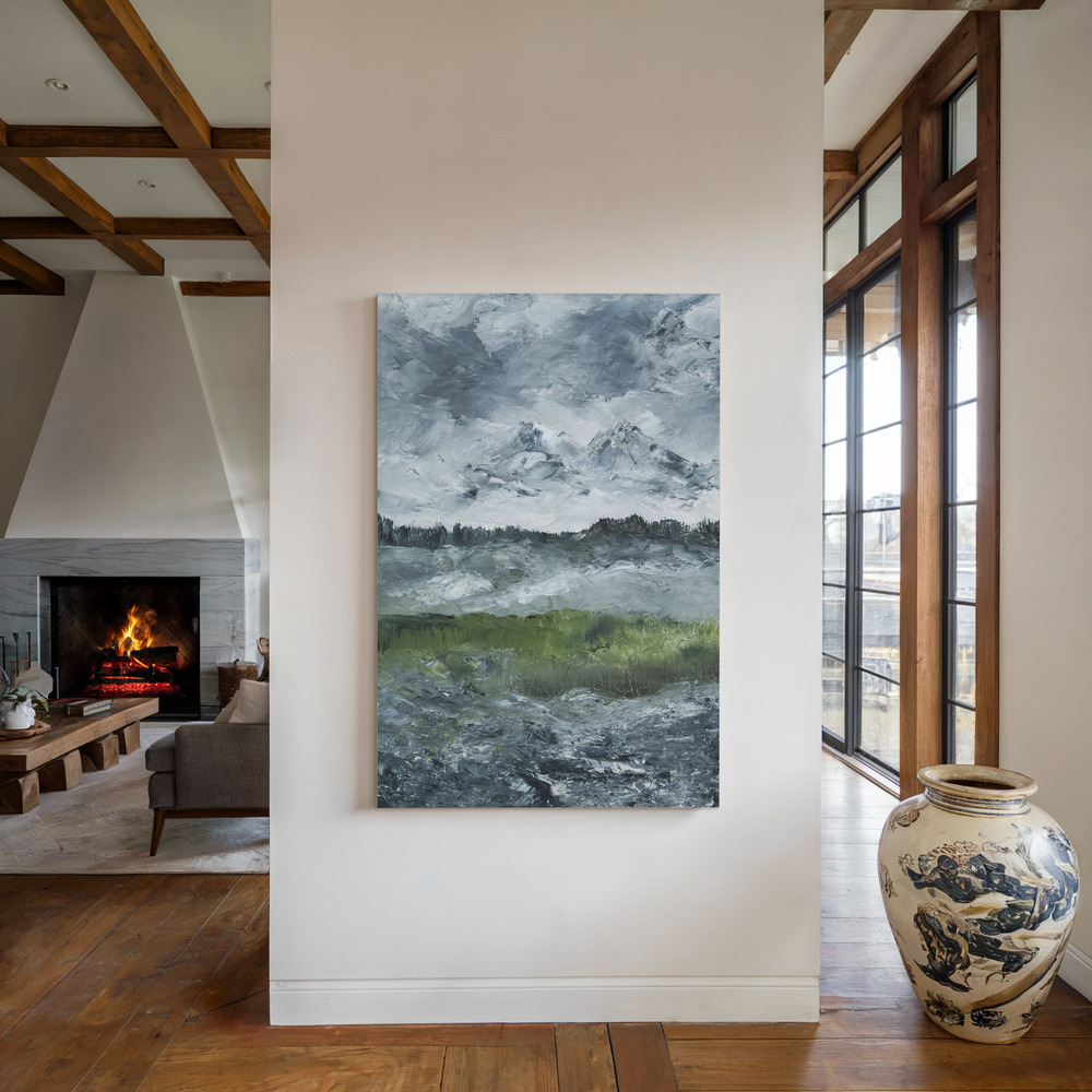 Canvas schilderi - Landscape Study 1905 bij de open haard