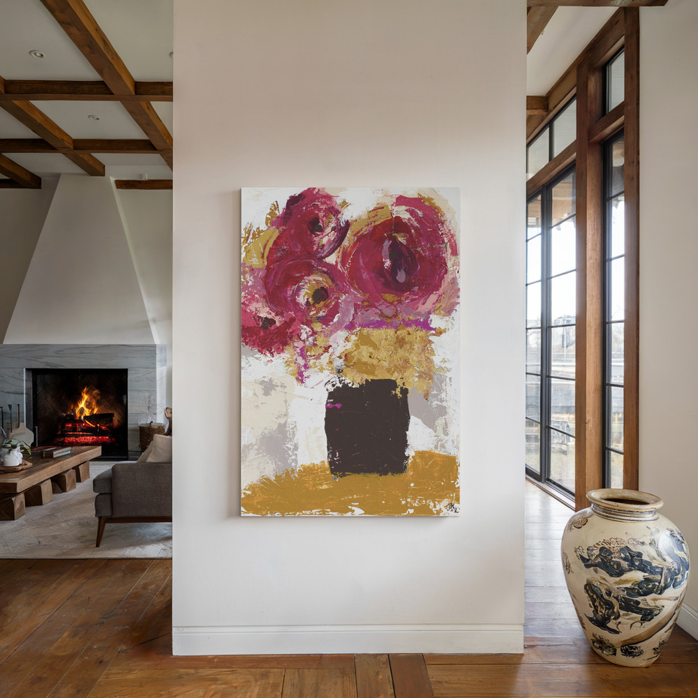 Canvas print - Img 6878ps by the fireplace